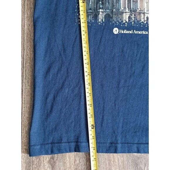 Holland America Line T-Shirt Men's Size Small Blue Graphic Cotton Crewneck - Picture 8 of 8